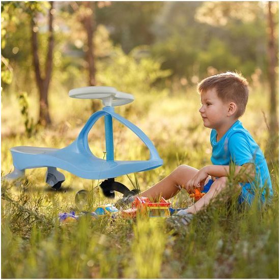 Gravitační odrážedlo se svítícími koly Spinner modré