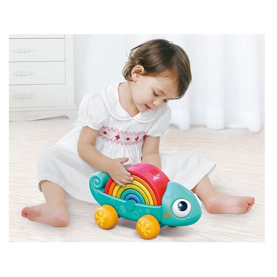 Huile Toys edukační hračka pro nejmenší Rainbow Chameleon