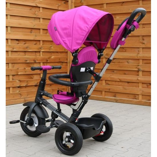 Majlo Toys dětská tříkolka Discovery 380 nafukovacími koly růžová