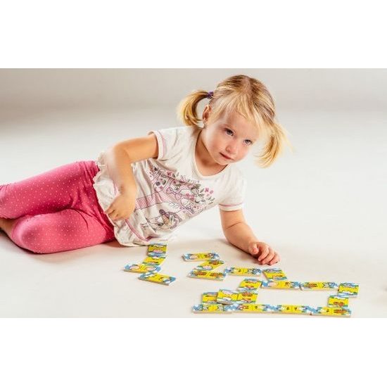 Dřevěné Domino Moje první zvířátka - společenská hra, 28ks