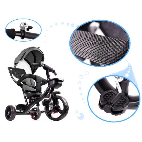 Vyzkoušeno - Dětská tříkolka Fix Lite s otočným sedadlem 3v1 šedá