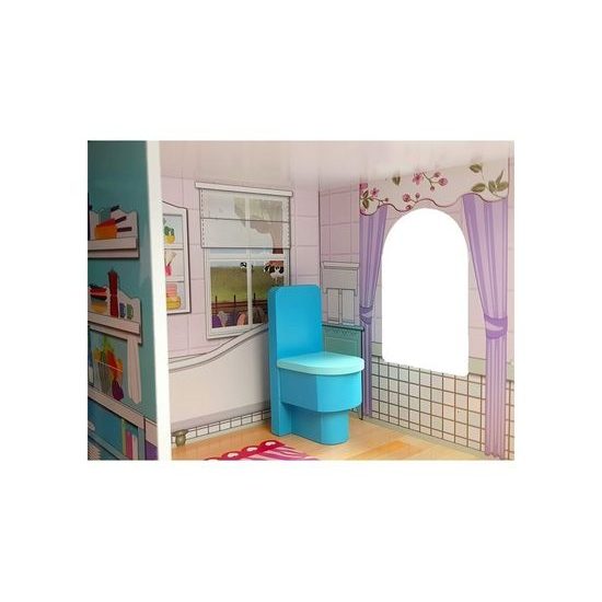 Majlo Toys dřevěný dvoupatrový domeček pro panenky Milena