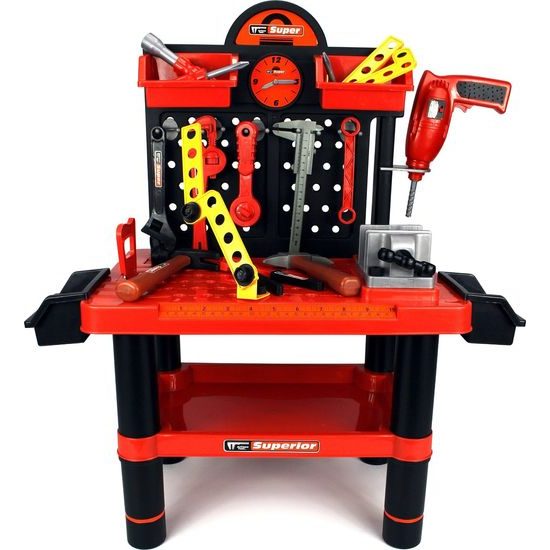 Ecotoys dětská pracovní dílnas s vrtačkou na baterie Superior