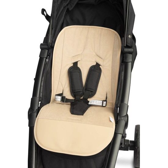 Vložka do kočárku Velvet - béžová s květy