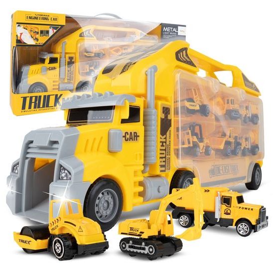 Nákladní auto se 6 stavebními kovovýmí stroji Metal Truck