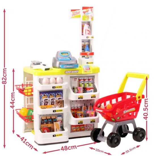 Dětský obchod Supermarket s nákupním vozíčkem