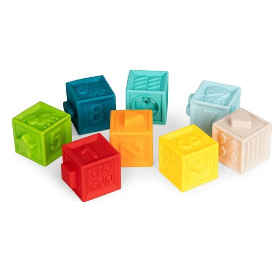 Haunger senzorické kostky pro nejmenší Textured Blocks 8 kusů