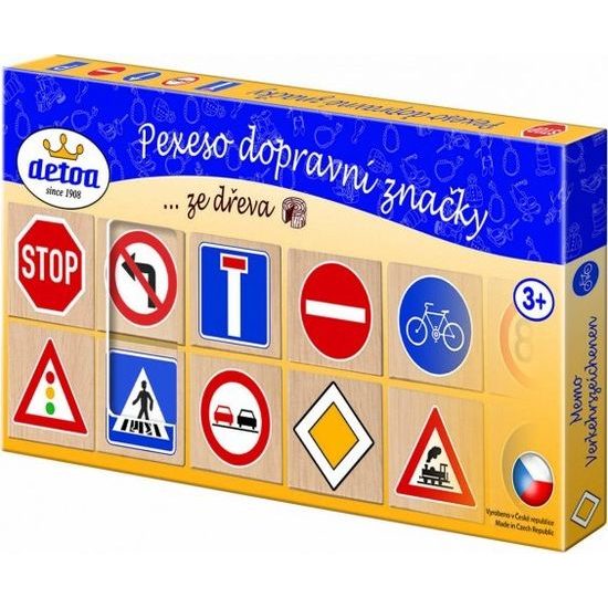 Dřevěné Pexeso - dopravní značky 36ks