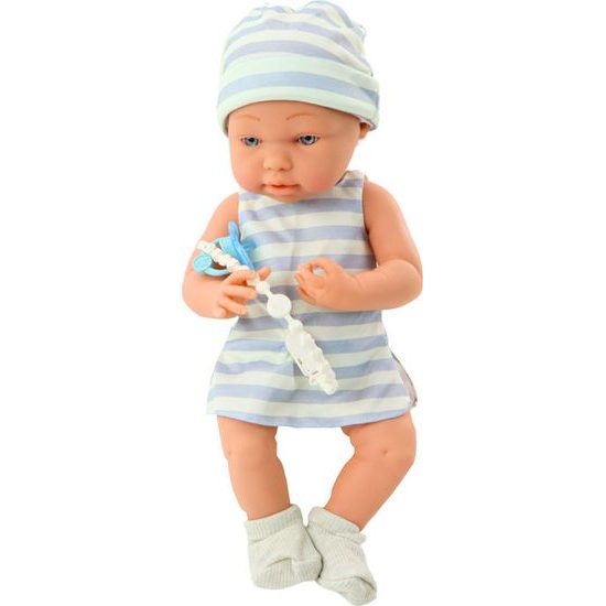 Panenka miminko v modrobílém oblečení