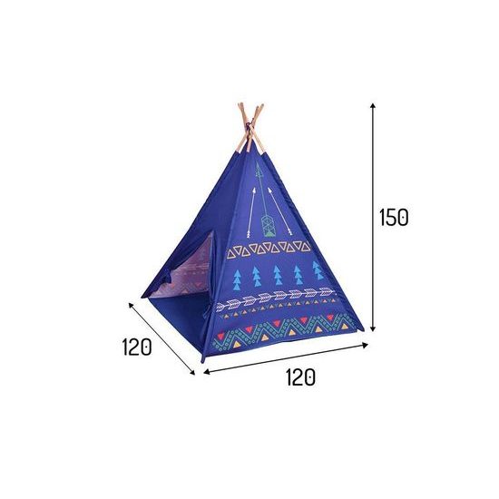 Ecotoys dětský indiánský stan tmavě modrý