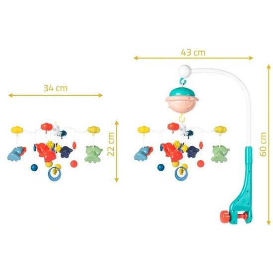 Kolotoč nad postieľku so zvieratkami a projektorom Bed Bell