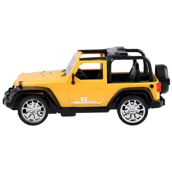 Terénní auto na dálkové ovládání Jeep Engine V8 1:16 žlutý