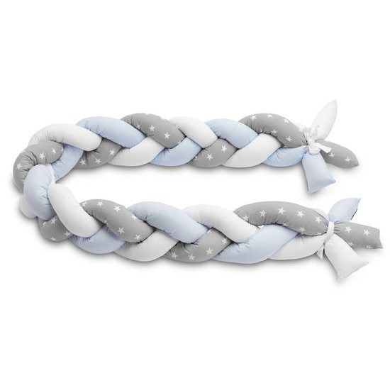 Ochranný mantinel cop do postýlky hvězdičky modrá