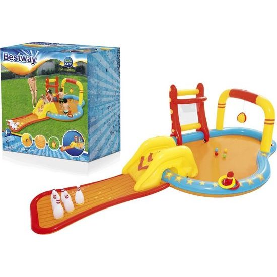 Hrací centrum se skluzavkou a kuželkami Bestway 53068 435 x 213 x 117 cm