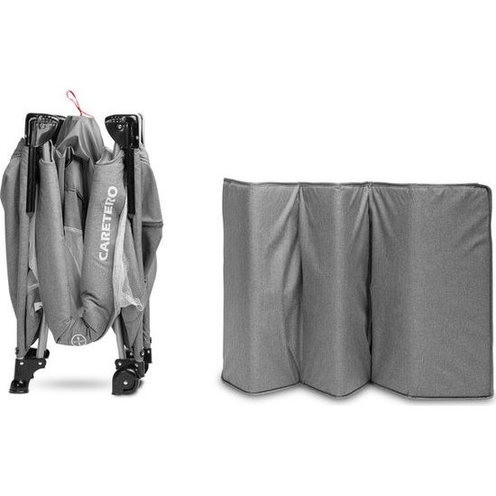 Dětská cestovní postýlka CARETERO ESTI se stahovací bočnicí graphíte