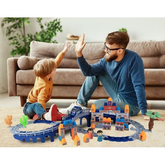 Policajná vláčikodráha so svetlom a zvukom Police Trail 65 súčasťí