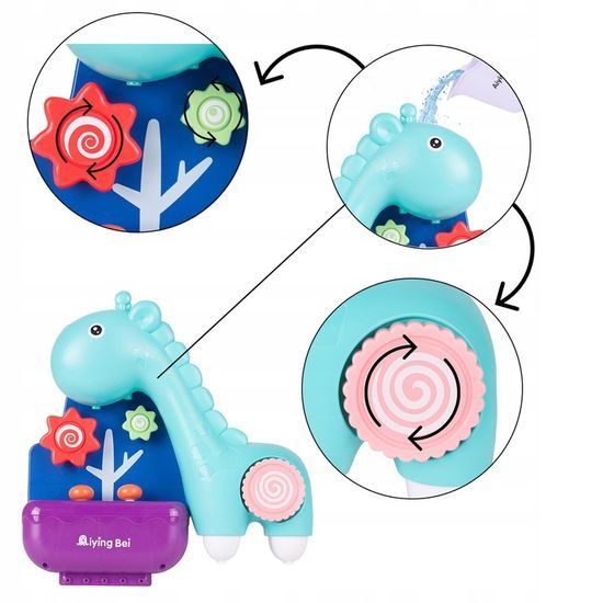 Fontánka do vany Žirafa modrá