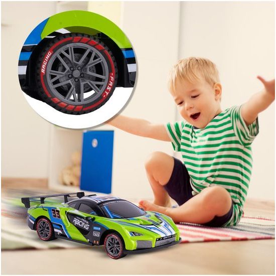 Autíčko na dálkové ovládání s LED podsvícením Speed Racing 1:12 - zelené