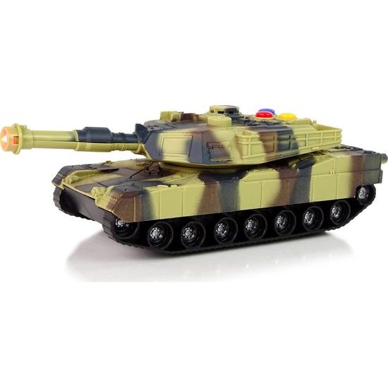 Vojenský tank se zvukem a světlem hnědý