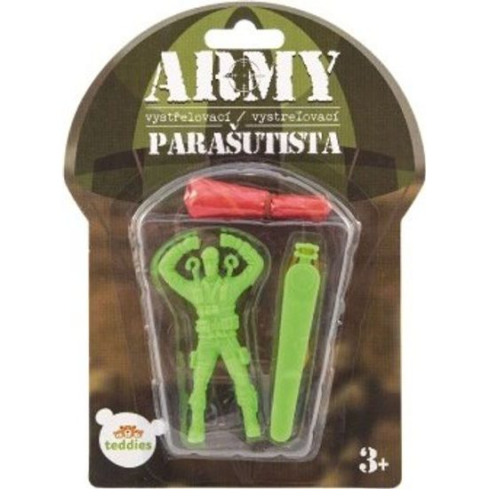 Parašutista figurka s padákem - mix 2 barvy