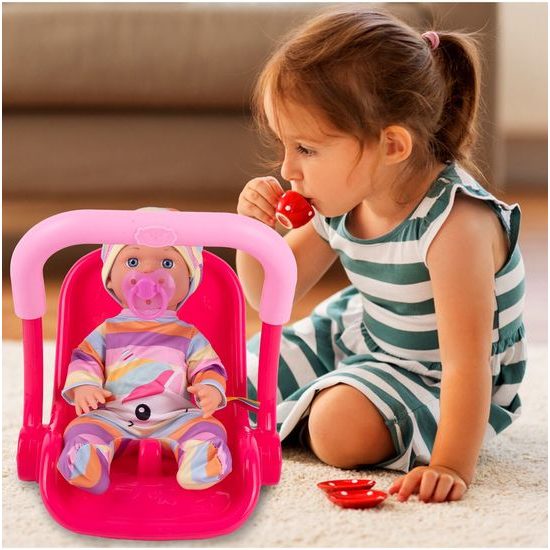 Panenka Sweet Doll 30 cm s jídelní židličkou a dalším příslušenstvím