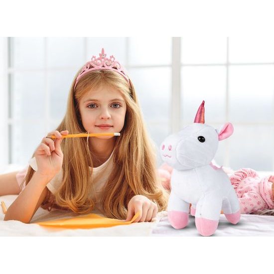 Plyšový jednorožec v taštičce 28 cm Baby Kiddo