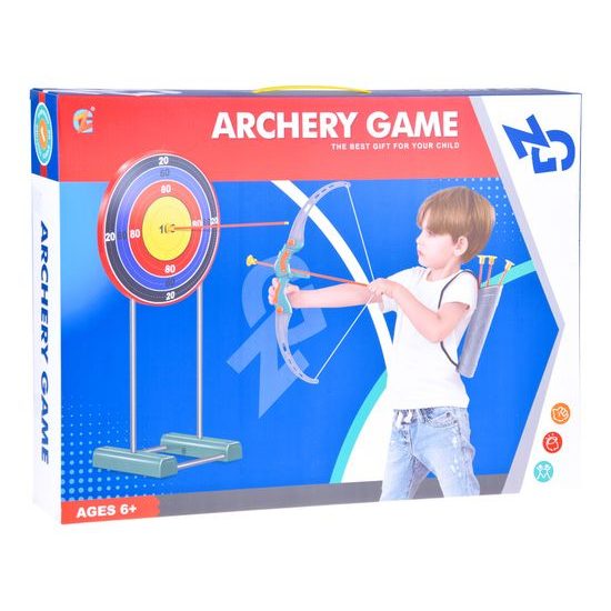 Dětský luk Archery Game se 3 šípy, terčem a stojanem