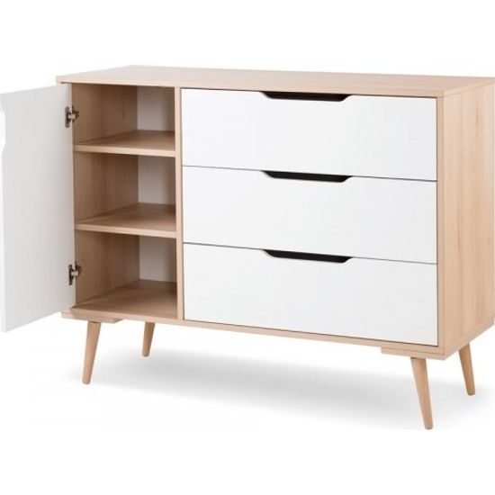 Přebalovací komoda Klups Sofie buk/bílá