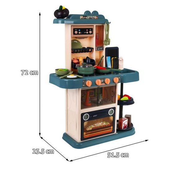 Majlo Toys dětská kuchyňka se zvuky a párou- šedá