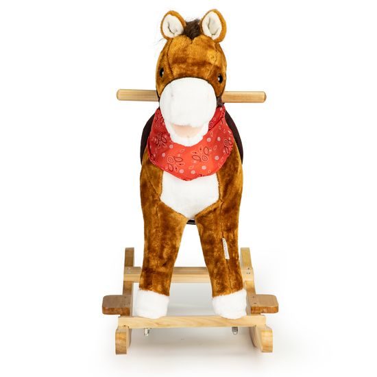 Ecotoys plyšový hojdací kôň - hnedý