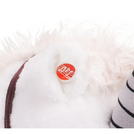 Plyšový houpací kůň Ferda - bílý jednorožec