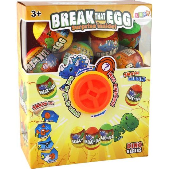Barevné vajíčka s dinosaurem 12ks