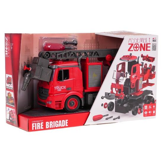 Šroubovací požární auto se zvuky a funkcí vody Fire Brigade