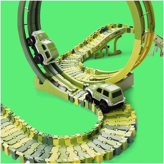 Autodráha s autíčkem na baterie a dinosaury 260 dílků Dino Track