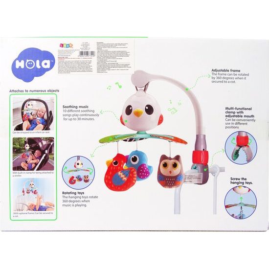Dětský kolotoč nad postýlku s melodií Colorful Birds
