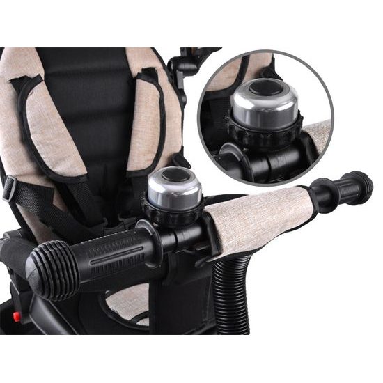 VYZKOUŠENO Dětská tříkolka Tiny Bike s otočným sedadlem 3v1 béžová