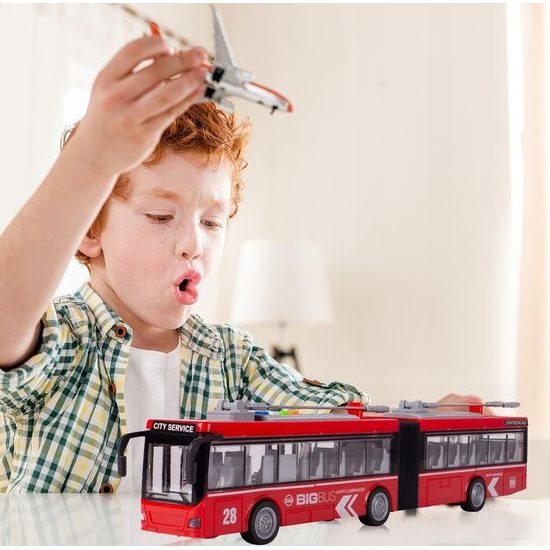 Dětský trolejbus se světlem a zvuky City Bus 1:16