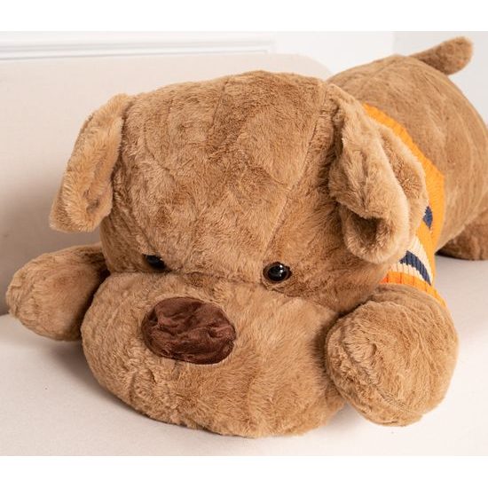 Plyšový pejsek Rek 120 cm - hnědý
