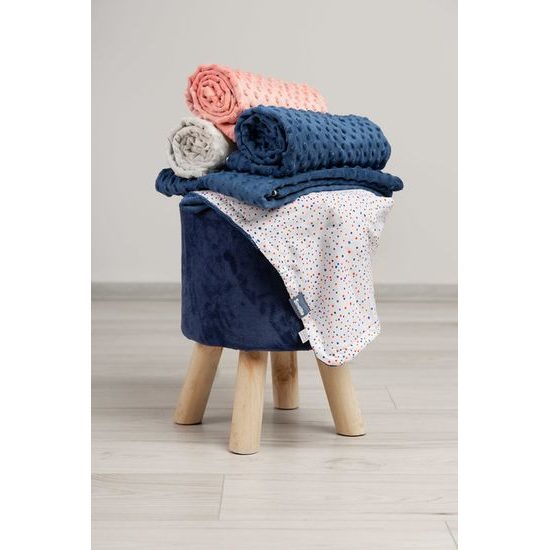 SVĚTLÁ DEKA MINKY 75 x 100 ŠEDÉ KVĚTY