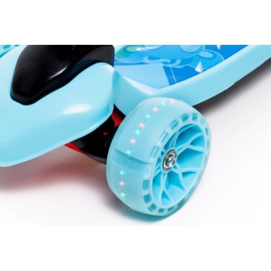 Majlo Toys dětská koloběžka modrá Myška se svítícími koly