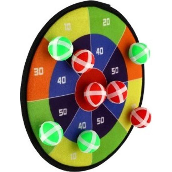 Terč na suchý zip oboustranný + míčky 8ks