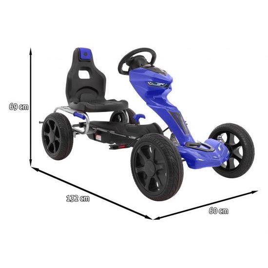 Dětská šlapací motokára Formule Grand modrá