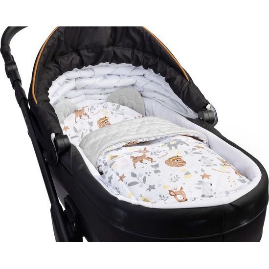 Sada do kočárku šedo - bílá