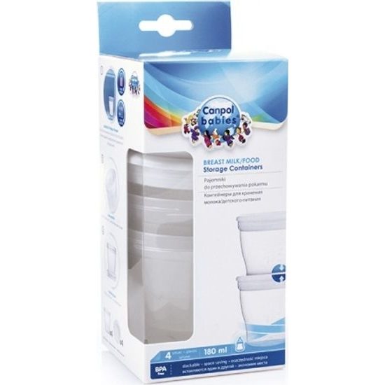 CANPOL 12/204 Zásobníky k uchovávání pokrmů s víčkem 4ks