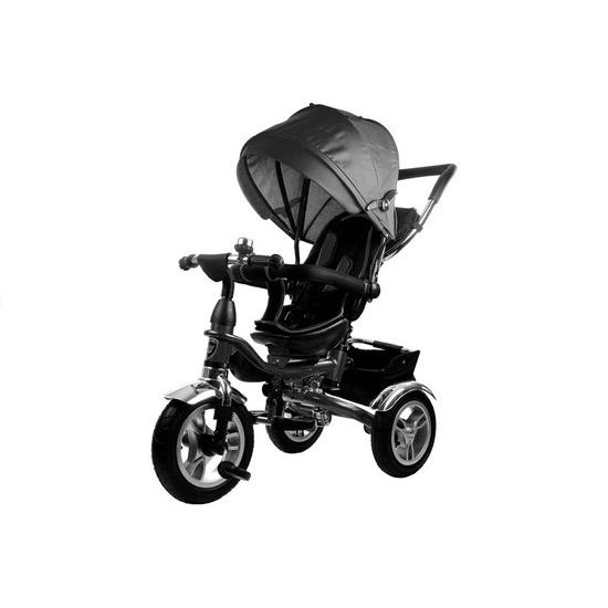 Majlo Toys tříkolka 2v1 s nafukovacími koly PRO600 černá