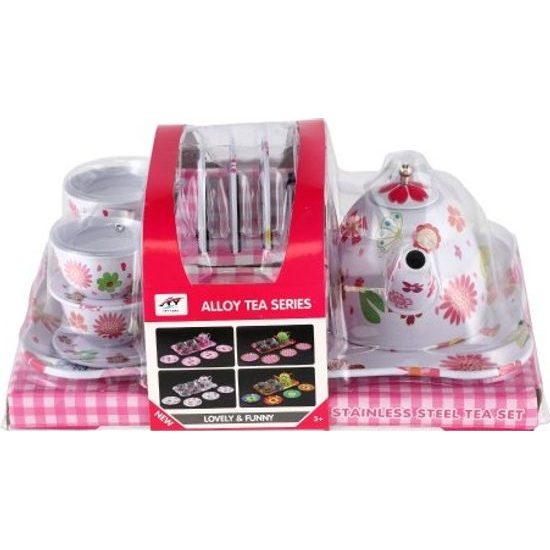 Čajová sada nádobí 14ks - mix 4 barvy