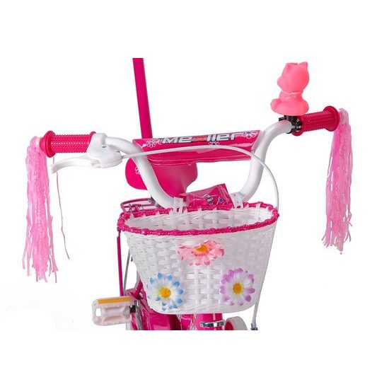 Dětské kolo Mexller Pinki s vodící tyčí růžová 12"