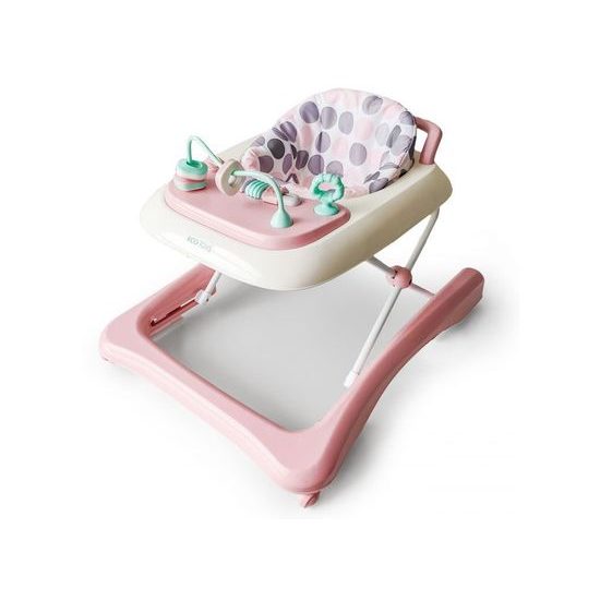 Ecotoys dětské chodítko s hračkami růžové