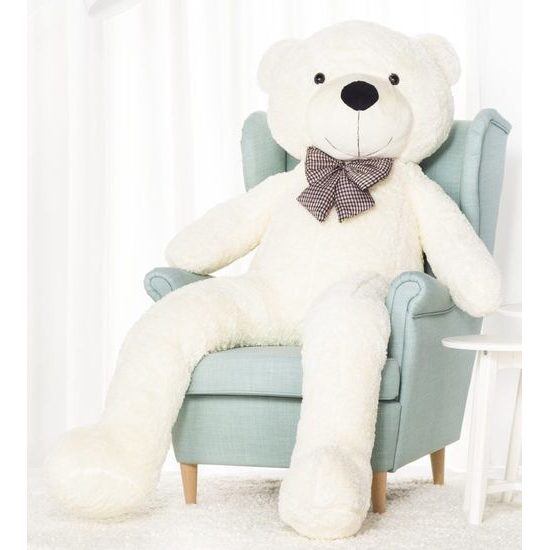 Plyšový medvěd Kvído 220 cm XXL bílý