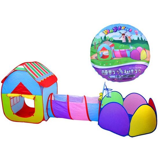 Majlo Toys dětský stan 3v1 s tunelem Play Tent